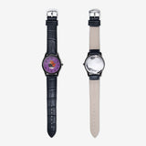 Women Purple Flower Watch